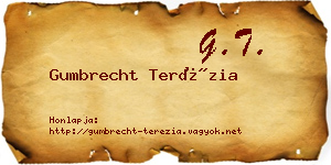 Gumbrecht Terézia névjegykártya